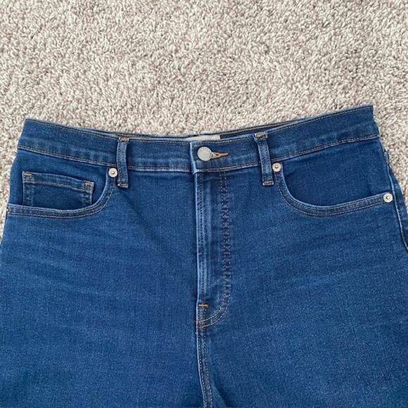Everlane Blue Jeans Stretch Tapered Denim Sustainable High-Rise Women's 31 Ankle - Picture 3 of 9